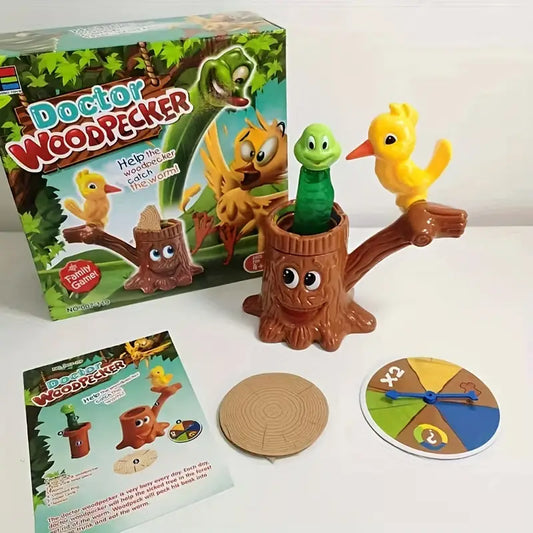 Jeu du Pic-Vert Chasseur de Vers pour Enfants – Jeu d'Adresse en Famille, dès 4 ans