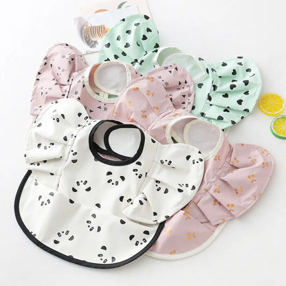 Bavoir Bébé à Manches Longues avec Poche Récupératrice