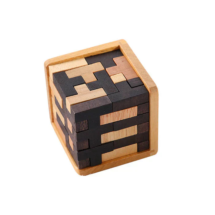 Puzzle 3D en Bois – Jeu de Réflexion et Casse-Tête pour Enfants et Adultes