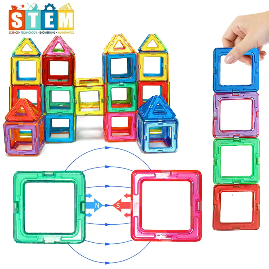 Blocs de Construction Magnétiques MagnaCraft Elite – Jeu STEM Créatif pour Enfants dès 3 ans
