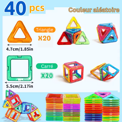 Blocs de Construction Magnétiques MagnaCraft Elite – Jeu STEM Créatif pour Enfants dès 3 ans