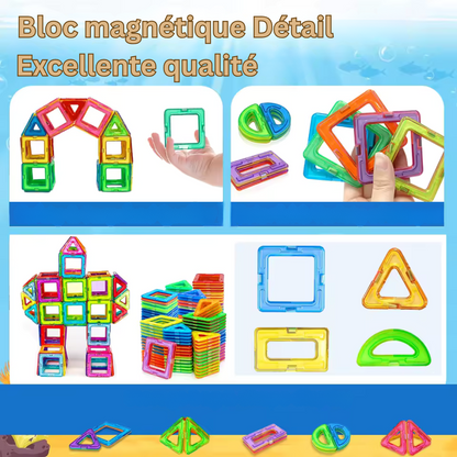 Blocs de Construction Magnétiques MagnaCraft Elite – Jeu STEM Créatif pour Enfants dès 3 ans