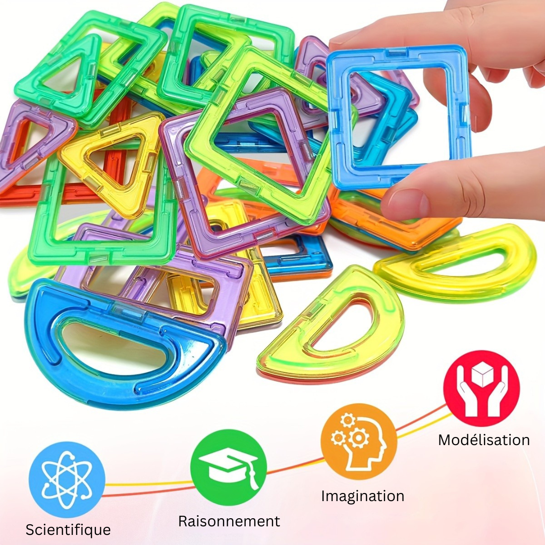 Blocs de Construction Magnétiques MagnaCraft Elite – Jeu STEM Créatif pour Enfants dès 3 ans