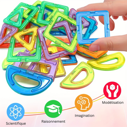 Blocs de Construction Magnétiques MagnaCraft Elite – Jeu STEM Créatif pour Enfants dès 3 ans