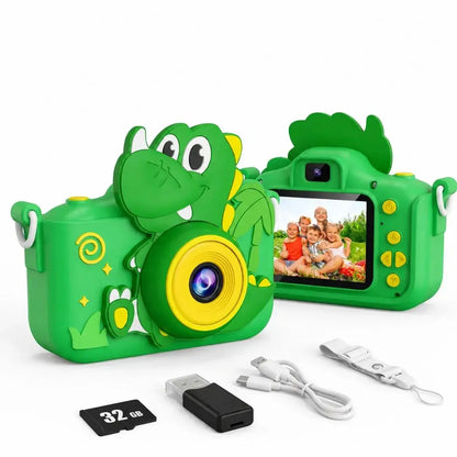 Appareil Photo Enfant Dinosaure – HD et Antichoc Vert