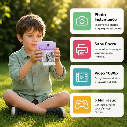 Appareil Photo Enfant Instantané – Impression Thermique Sans Encre