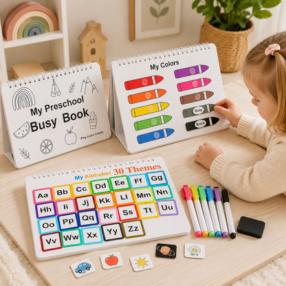 Cahier d’Activités Éducatif – 12 Thèmes | Préscolaire Dès 2 ans | 25×20 cm