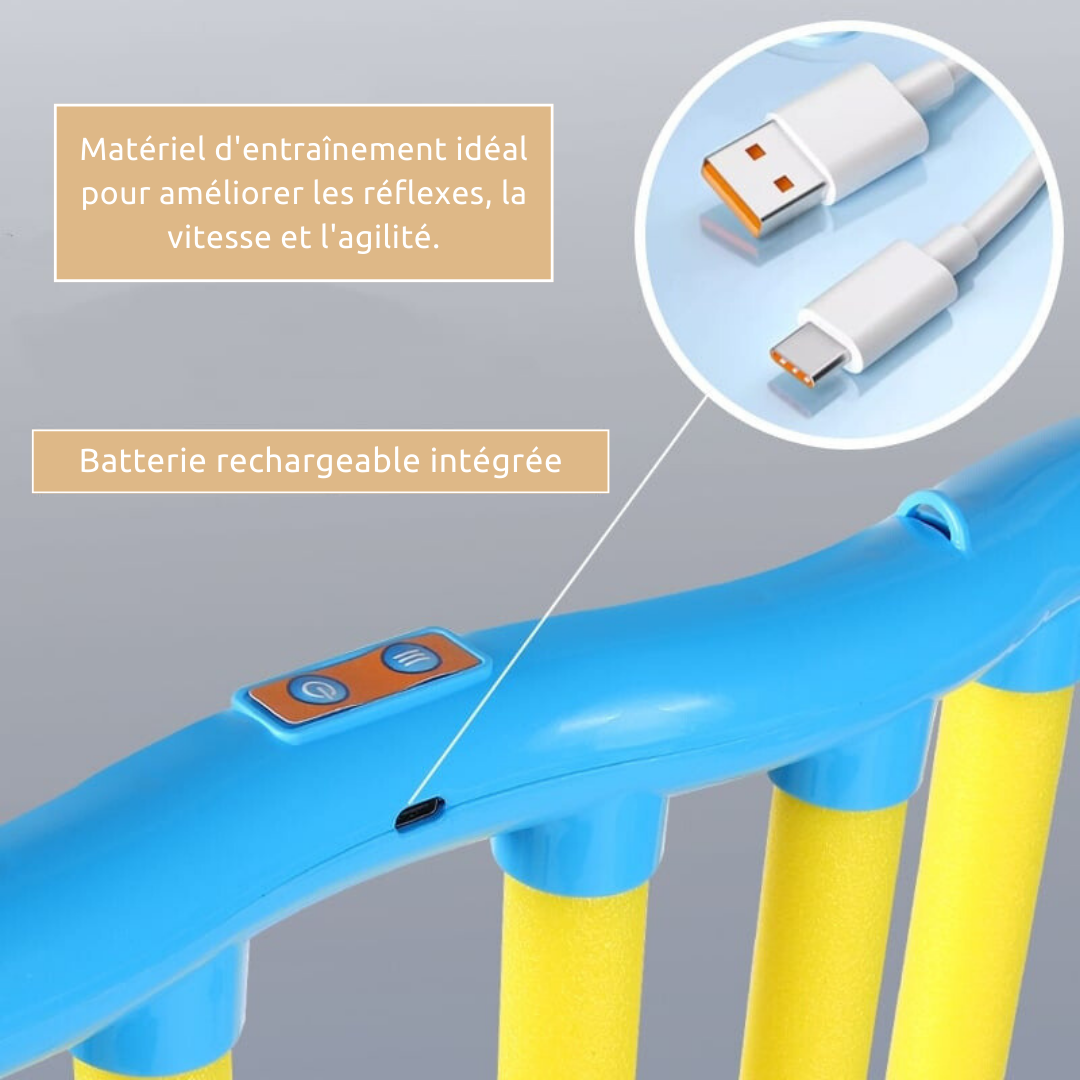Jeu de Réflexes Rechargeable avec Bâtons Éjectables – Jouet d'Adresse pour Toute la Famille