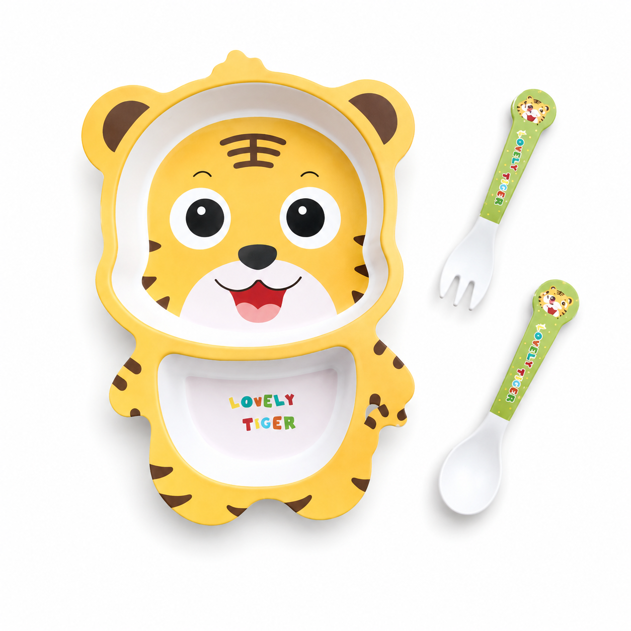 Coffret repas enfant au motif tigre