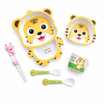 Coffret repas enfant au motif tigre