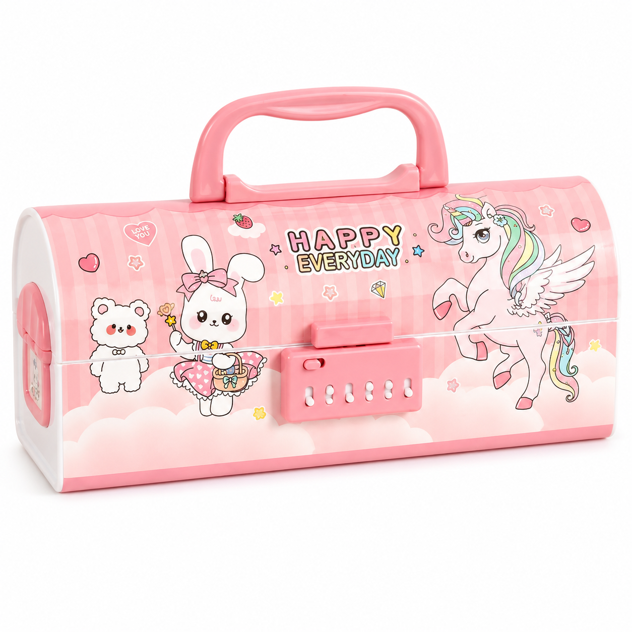 Trousse à crayons avec double verrouillage