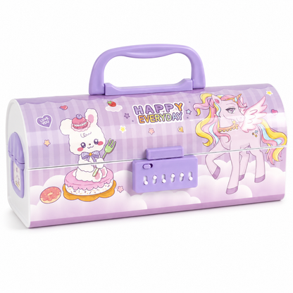 Trousse à crayons avec double verrouillage