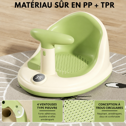Siège de Bain pour Bébé – Ventouses Ultra-Stables et Dossier Ergonomique