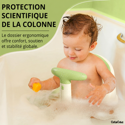 Siège de Bain pour Bébé – Ventouses Ultra-Stables et Dossier Ergonomique