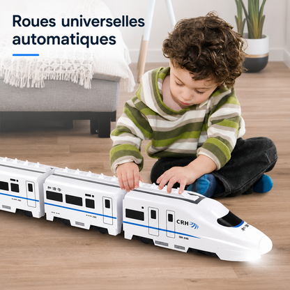 Train Électrique Autopropulsé pour Enfants – Circuit Réaliste à Grande Vitesse, dès 3 ans
