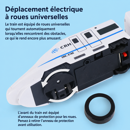 Train Électrique Autopropulsé pour Enfants – Circuit Réaliste à Grande Vitesse, dès 3 ans