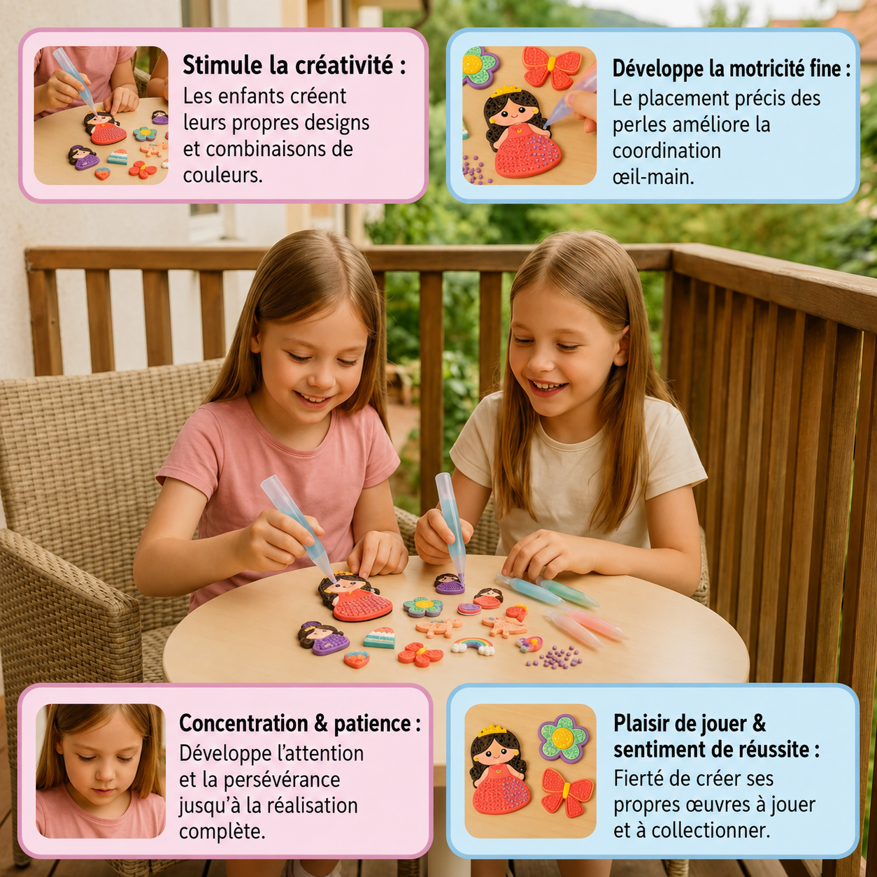 Kit de Perles à Repasser DIY pour Enfants – Loisir Créatif et Motricité Fine