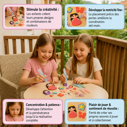 Kit de Perles à Repasser DIY pour Enfants – Loisir Créatif et Motricité Fine