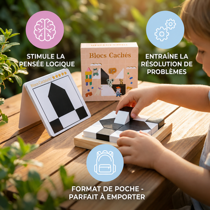 Casse-Tête Logique Bicolore Format Poche pour Enfants et Adultes