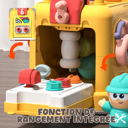Bus Montessori à Visser 7-en-1 – Jouet de Construction, Motricité Fine et Éveil pour Enfants dès 2 ans
