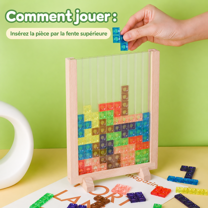 Puzzle Blocs de Couleurs 3D en Bois – Jeu Montessori Éducatif pour Enfants