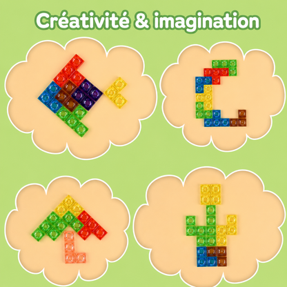 Puzzle Blocs de Couleurs 3D en Bois – Jeu Montessori Éducatif pour Enfants
