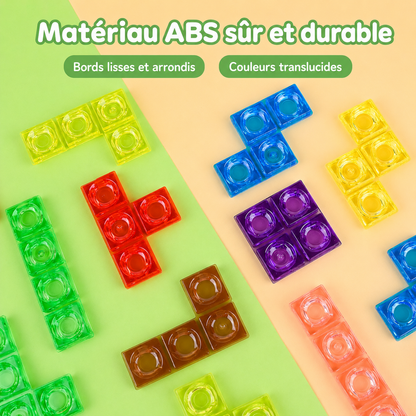 Puzzle Blocs de Couleurs 3D en Bois – Jeu Montessori Éducatif pour Enfants