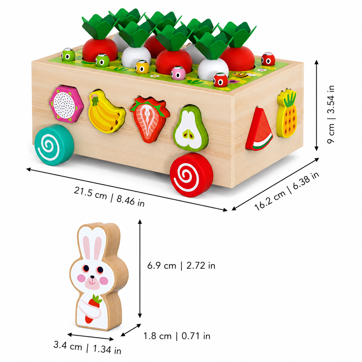 Jeu de tri de légumes en bois avec pièces magnétiques