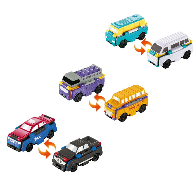 Voitures Réversibles à Rotation 360° pour Enfants – Set Créatif