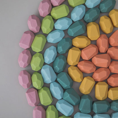 Pierres en bois Montessori (18 pièces)