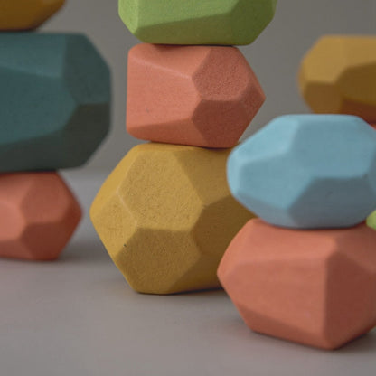 Pierres en bois Montessori (18 pièces)