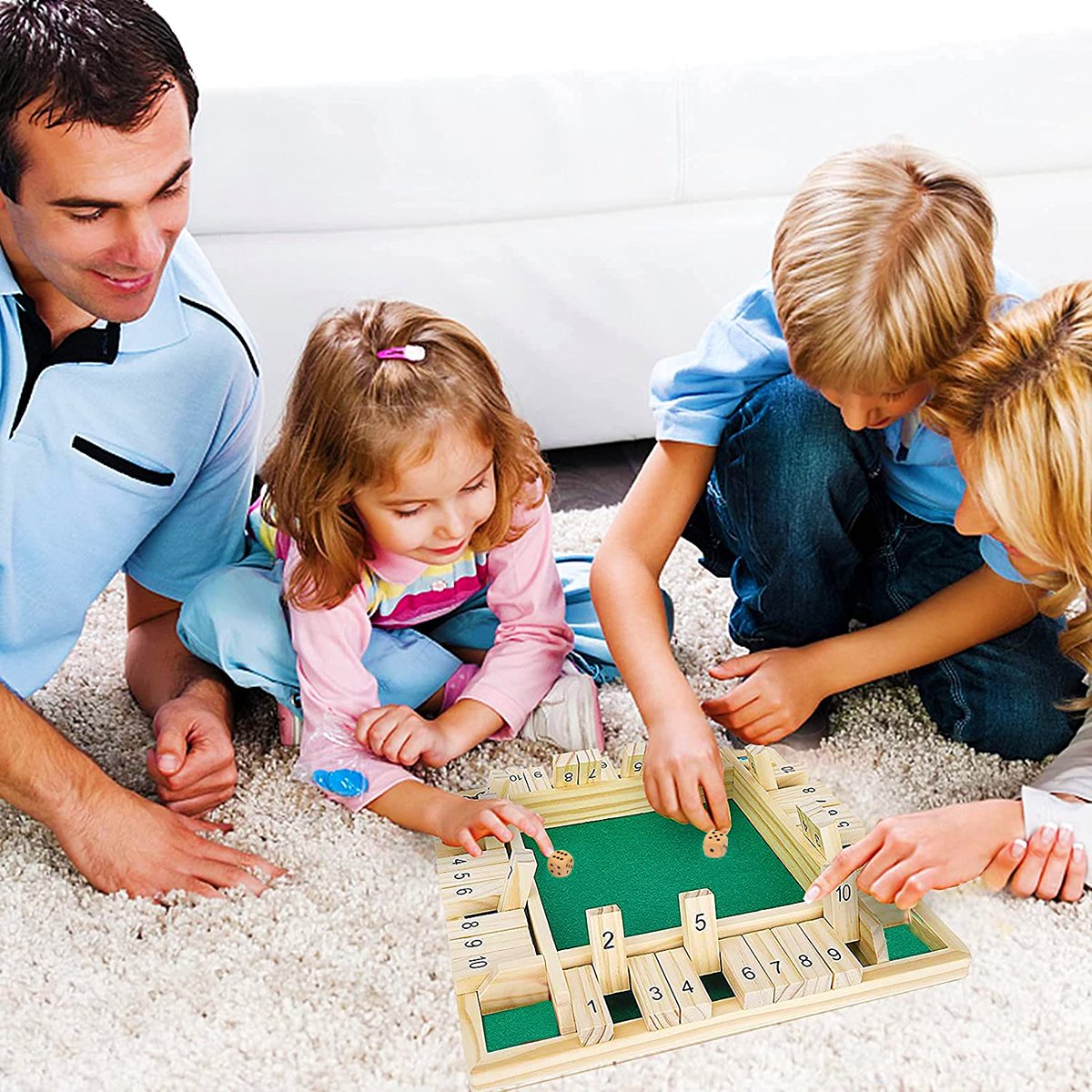 Shut the Box – Jeu de Dés en Bois Montessori | Calcul & Stratégie dès 3 ans