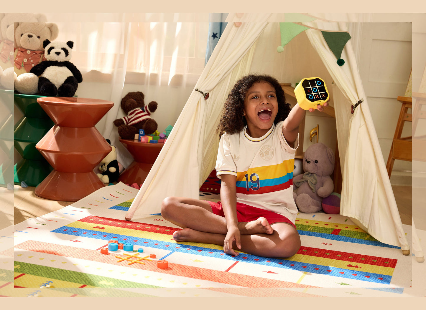 Jeu de Morpion Électronique avec IA – Plateau Stratégique Multijoueur pour Enfants