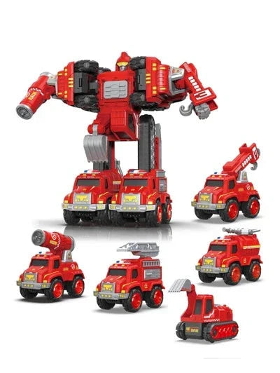 Set de Voitures Transformables 5-en-1 pour Enfants – Jouet Véhicules Transformables