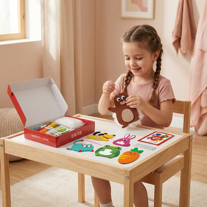 Kit Créatif Animaux en Feutrine à Coudre – Éveille la Motricité Fine et la Créativité