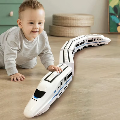 Train Électrique Autopropulsé pour Enfants – Circuit Réaliste à Grande Vitesse, dès 3 ans