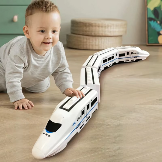 Train Électrique Autopropulsé pour Enfants – Circuit Réaliste à Grande Vitesse, dès 3 ans