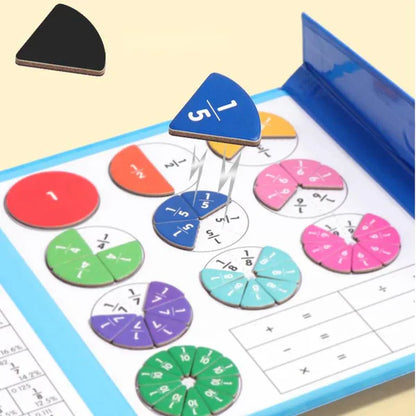 Livre Magnétique de Fractions pour Enfants – Jeu Montessori d'Initiation aux Mathématiques