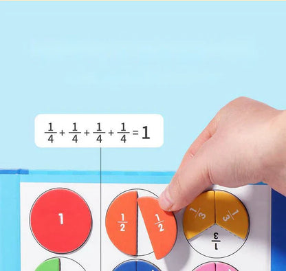 Livre Magnétique de Fractions pour Enfants – Jeu Montessori d'Initiation aux Mathématiques