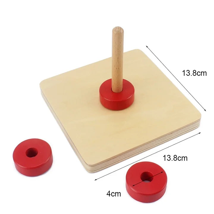 Activités Montessori en bois à enfiler sur tiges et fils