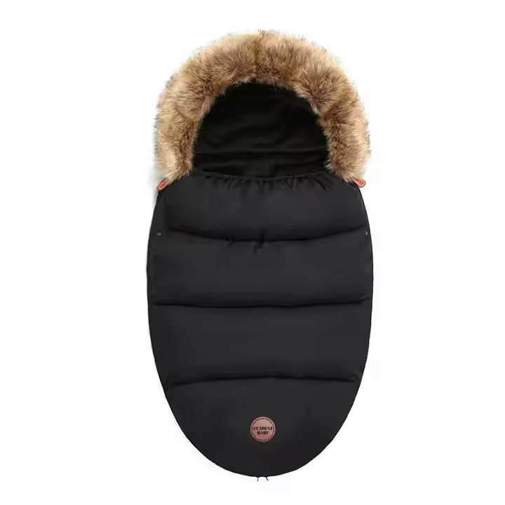 Chancelière Bébé pour Poussette – Doublée Polaire avec Bordure Fourrure