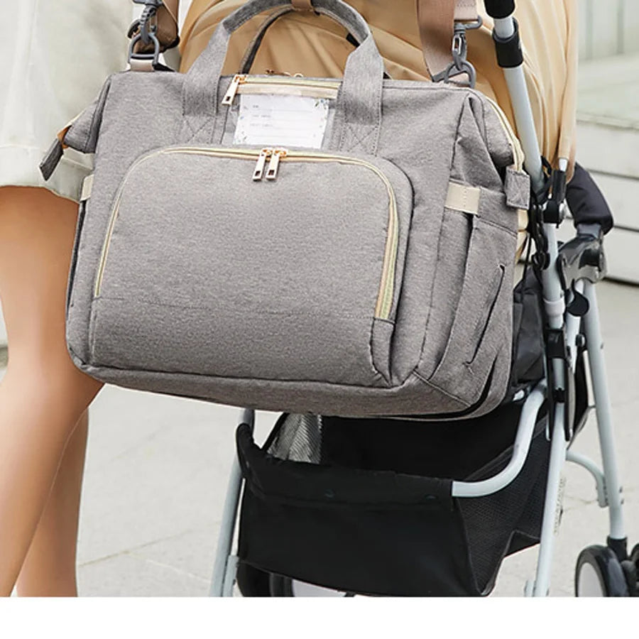 Sac à Langer 3-en-1 avec Lit Bébé – Sac Multifonction pour Voyage