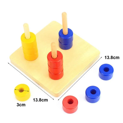 Activités Montessori en bois à enfiler sur tiges et fils