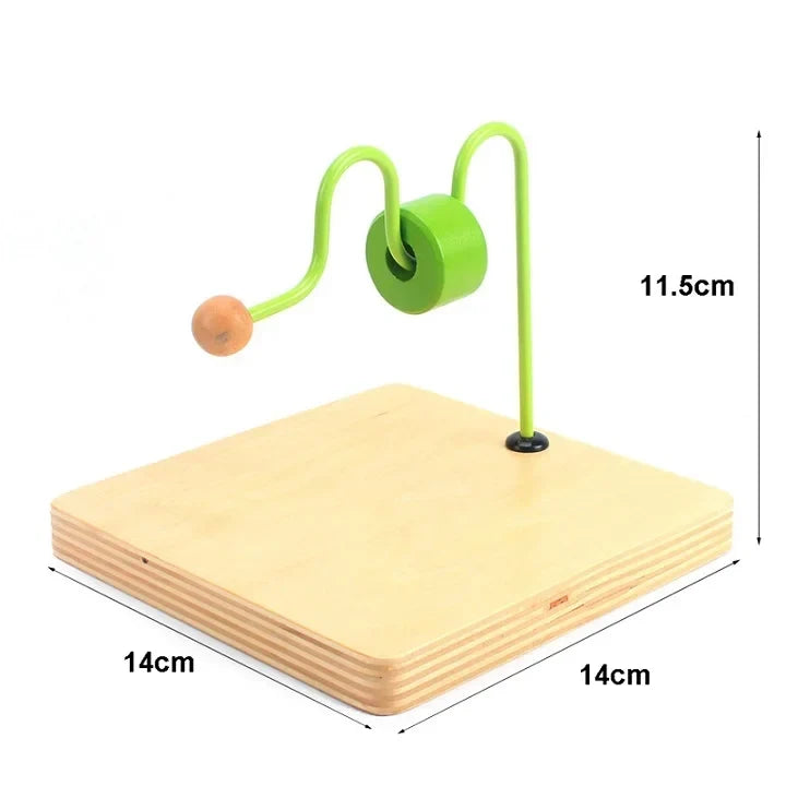 Activités Montessori en bois à enfiler sur tiges et fils