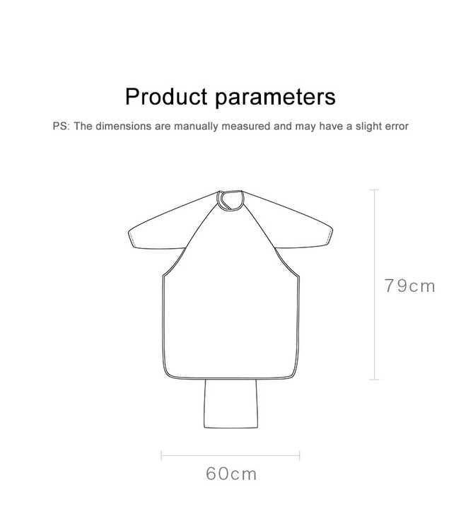 Bavoir Bébé à Manches Longues Imperméable pour Repas