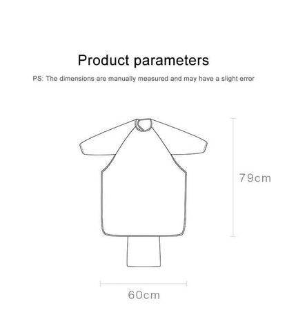 Bavoir Bébé à Manches Longues Imperméable pour Repas