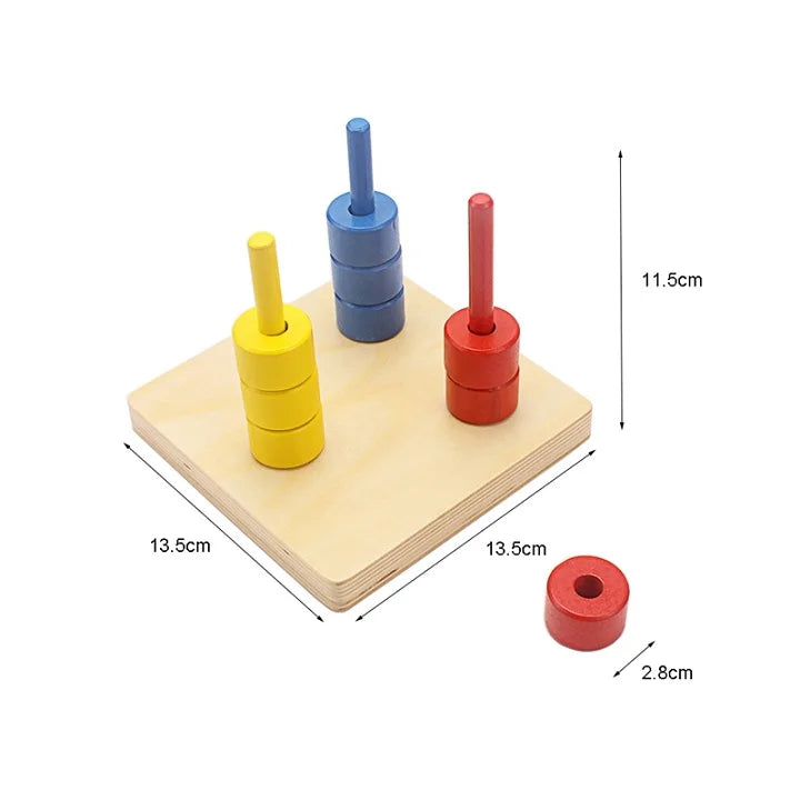 Activités Montessori en bois à enfiler sur tiges et fils