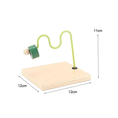 Activités Montessori en bois à enfiler sur tiges et fils