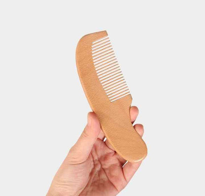 Set Brosse et Peigne en Bois pour Bébé – Brosse à Cheveux en Poils Naturels pour Nouveau-Nés