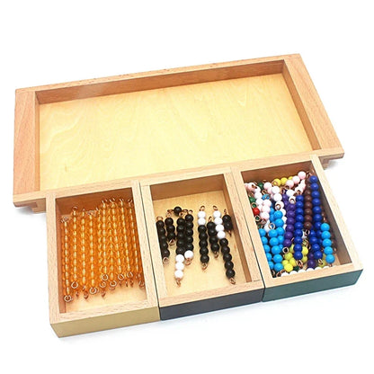 Jeu du serpent de l’addition Montessori avec perles et plateau